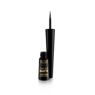 Milani Stay Put Matte 17hr Wear Liquid Eyeliner - 02 Coffe Matte - Brown Color - Authentic Cosmetics - Original Cosmetics Nigeria - Original Milani - Original Makeup Products- Lagos - Abuja - Port Harcourt