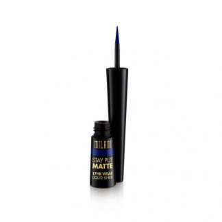 Milani Stay Put Matte 17hr Wear Liquid Eyeliner - 04 Midnight Matte - Blue Color - Authentic Cosmetics - Original Cosmetics Nigeria - Original Milani - Original Makeup Products- Lagos - Abuja - Port Harcourt